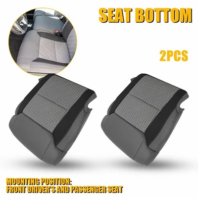 Cubierta de asiento inferior de pasajero para Toyota Tundra 14-21 gris y negro tela 2X Foto 1 de 4