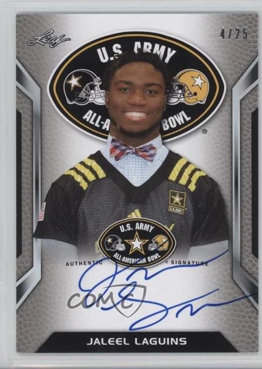 2016 Leaf US Army All-American Bowl Tour Silver /25 Jaleel Laguins #ATA-JL1 Auto - Image 1 of 2