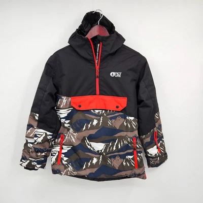 Picture Testy Junior Snowboard Jacket Boys Size 14 Black Red Brown Pullover - Image 1 of 4