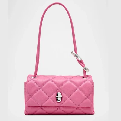 Marc Jacobs Quilted Mini Dual Leather Strap Shoulder Bag Pink - Image 1 of 4