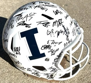 2025 ILLINOIS FIGHTING ILLINI Team SIGNED Full Size Helmet LUKE ALTMYER - Picture 1 of 10