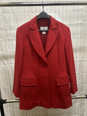 Chaqueta para mujer Sak’s Fifth Avenue roja cachemir talla 6 Foto 1 de 3