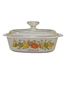 Vintage Corning Ware A-1-B Spice Of Life L’Echalote Dish With Lid 1 litre - Picture 1 of 8