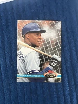 Darryl Strawberry - 1991 Topps Stadium Club # 301 - Back Shows 1983 Rookie Card - Image 1 of 2