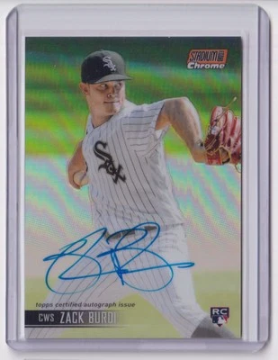 2021 Autographs Zack Burdi Orange Refractor RC Auto 24/25 Chicago White Sox - Image 1 of 2