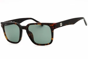 FILA SFI209 722Y Sunglasses Havana Frame Green Lenses 53mm - Picture 1 of 4