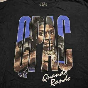 Camisa Qpac Quando Rondo Grande XXL Rapero Camiseta Negra Rara Difícil de Encontrar ¡Buen Estado! - Imagen 1 de 5