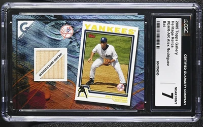2005 Topps Gallery Heritage Relics #AR Alex Rodriguez!!! CGC 7 NEAR MINT!!! - Image 1 of 2