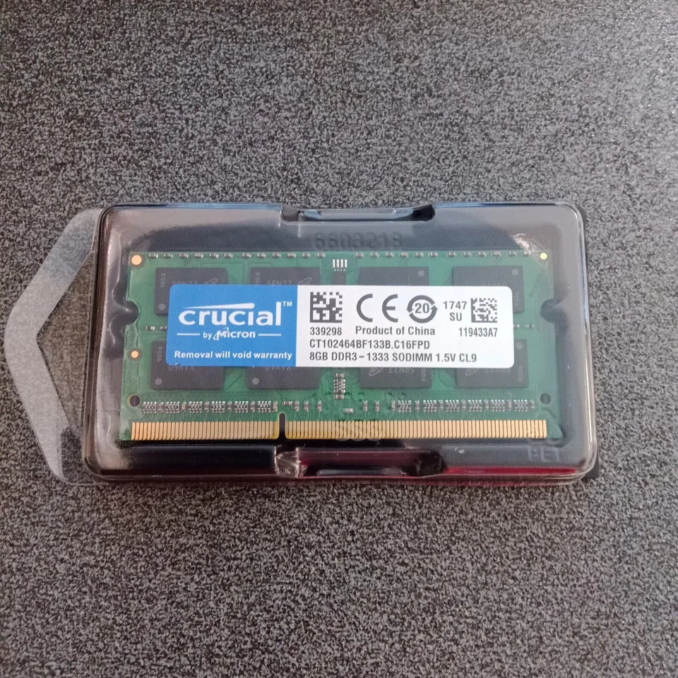 Memoria RAM per Notebook SODDR3 Crucial 8GB 1333MHZ - Immagine 1 di 1