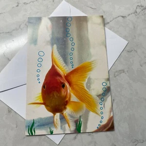 Tarjeta de felicitación de agradecimiento Hallmark Goldfish con sobre - Imagen 1 de 6