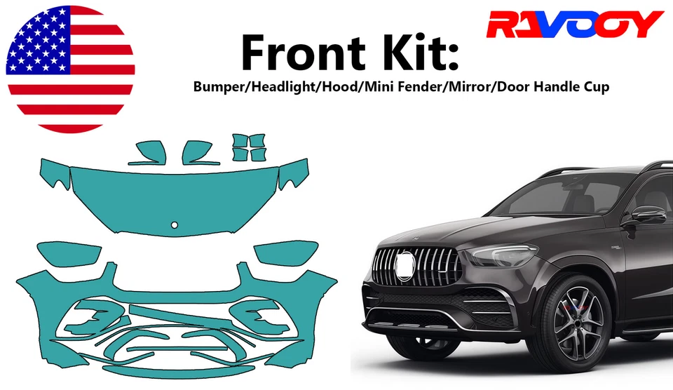 Передняя защитная пленка для Mercedes-Benz GLE AMG Line 2024-2025 PreCut PPF - Изображение 1 из 4