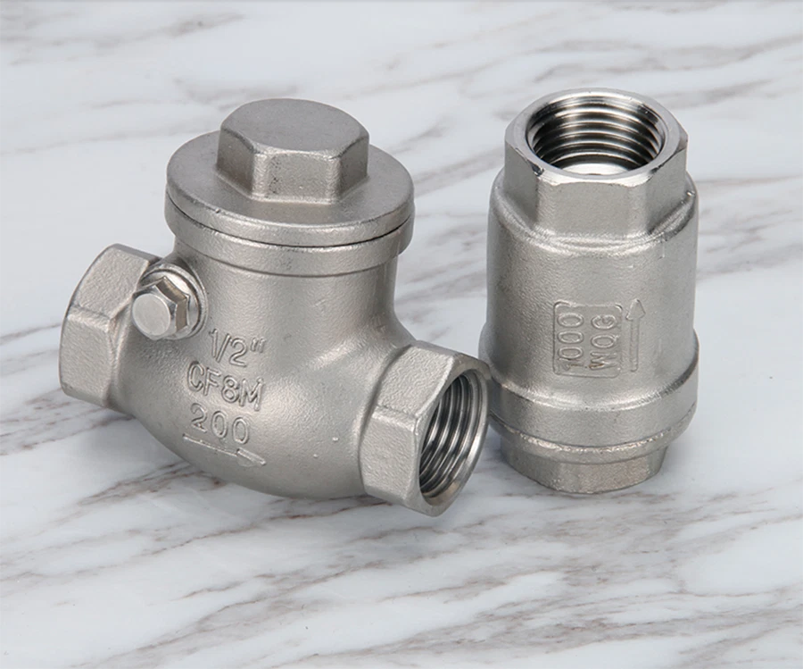 1/2" 3/4" 1" BSP One Way Check Valve Non Return Spring/Swing 304 Stainless Steel