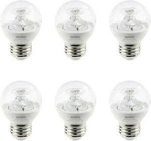 6Pack G16 Dimmable Clear Globe Light Bulb, E26 Medium Base, 5 Watts (40W), 3000K - Picture 1 of 1
