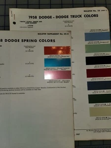 1958 Dodge Dupont Color Chip Brochure - Picture 1 of 1
