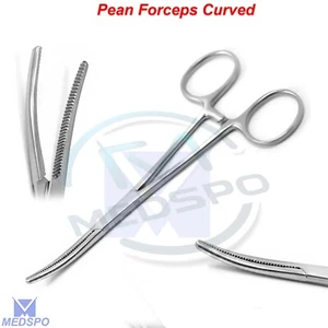 Pean Artery Tissue Clamps Curved  Forceps Surgical Holding Locking Hemostatic CE - Afbeelding 1 van 5