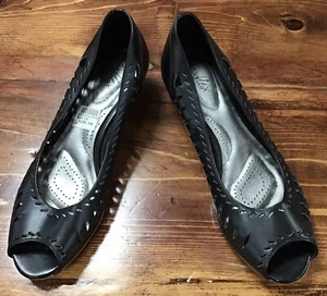 Woman’s Dexflex By Dexter Size 10 Black Wedges  - Picture 1 of 5