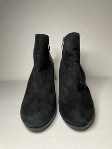 Vince Camuto Suede Sequins Black Booties Size 8 3in Heel Used (15) - Picture 1 of 16