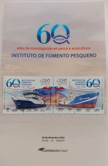 Folleto Chile 2024 60 años Instituto de Fomento Pesquero Foto 1 de 1