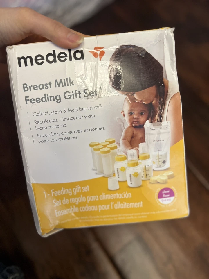 Medela Breastfeeding Set Breast Milk Storage System Bottles Nipples Caps M1