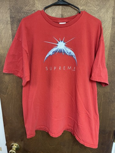 Supreme Sunrise T Shirt Homme XL Rouge Flou Graphique 2012 Terre Monde Extra Large
