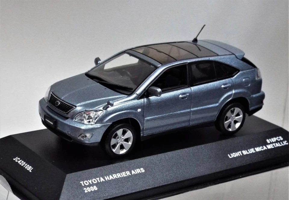TOYOTA HARRIER AIRS 300G Azul Claro Mica 2006 JCOLLECTION JC42010BL 1:43 METAL - Imagen 1 de 1