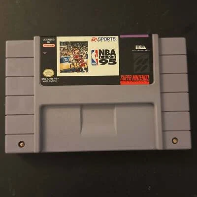 NBA Live '95 (Super Nintendo SNES, 1995) Auténtico - Solo cartucho - Probado Foto 1 de 2