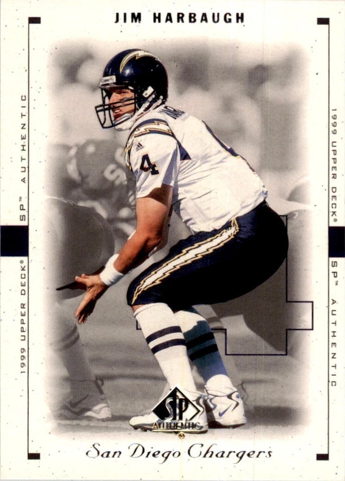 1999 Upper Deck SP Authentic Jim Harbaugh (100) Football Cards #72 - Image 1 of 2