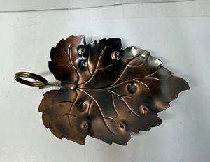 Mid Century Vintage Coppercraft Guild Small Copper Leaf Nut Candy Trinket Dish - Picture 1 of 6