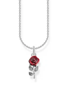 Thomas Sabo KE2219-664-10-L45V Collana in argento con ciondolo a forma di ros... - Foto 1 di 2