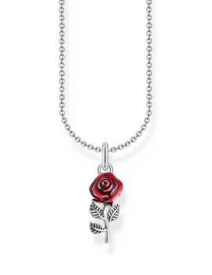 Thomas Sabo KE2219-664-10-L45V Collana in argento con ciondolo a forma di ros... - Immagine 1 di 2