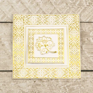 Cut and Foil Die Hotfoil Stamp Decorative Nesting Panel Frames - Picture 1 of 1