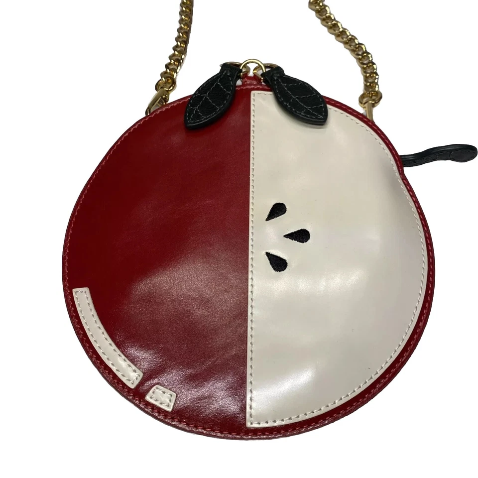 Alice+Olivia Apple Purse Novelty Chain Strap Leather New - Image 1 of 4