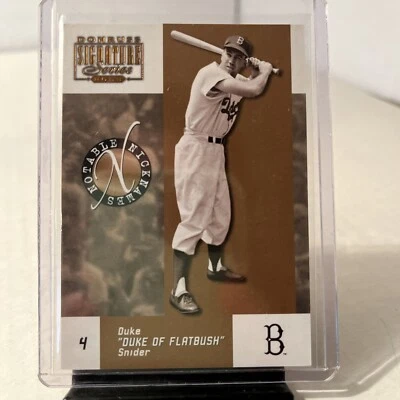 duke snider SP 2003 donruss signature series 620/750 nicknames hofer - Image 1 of 2