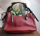 Nwt Dooney & Bourke Cranberry Pebbled Leather Medium Hobo Satchel Handbag Fa402