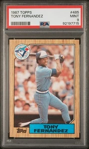 1987 Topps - Tony Fernandez #485 - PSA 9 MINT - Toronto Blue Jays - Picture 1 of 2