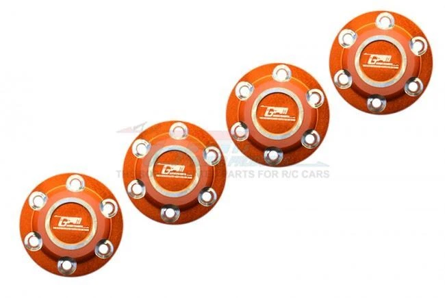 GPM SCX6005 ALUMINUM SILVER INLAY DESIGN WHEEL LOCK AXIAL 1/6 4WD SCX-6 CRAWLER - Image 1 of 4