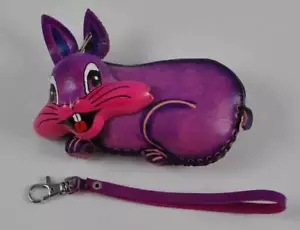 Hecho a Mano Cuero 3D Animal Conejo Moneda Cartera Bolso de Mano Bolsillo Mujeres Niño P3 - Imagen 1 de 12