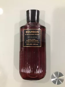 BATH & BODY WORKS BOURBON 3 IN 1 CAPELLI VISO CORPO LAVAGGIO UOMO 10 OZ - Foto 1 di 1