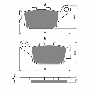 Goldfren Rear Brake Pads for Suzuki SV650 2003-2012 (S3 X2) - Picture 1 of 3