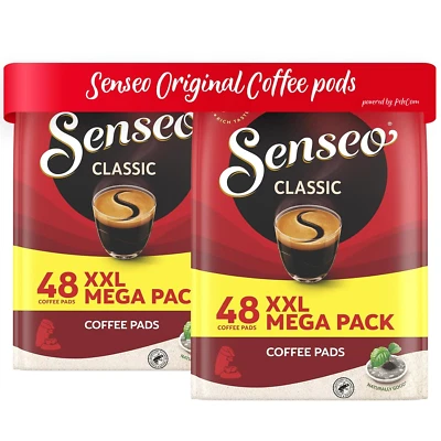 Cápsulas de café Senseo Classic tostadas medianas, 2 paquetes, 96 unidades, sabor suave, crema Foto 1 de 4