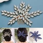 Ornaments Royal Blue Hair Combs Bridal Clips Crystal Tiara Rhinestone Hairpins