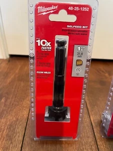 Milwaukee 48-25-1252 selfeed Wood drill bit 1-1/4" x 7/16" Hex chuck Self-Feed - Picture 1 of 1