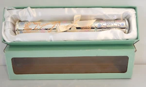 Porta certificati nascita vintage in peltro in scatola originale - Foto 1 di 2