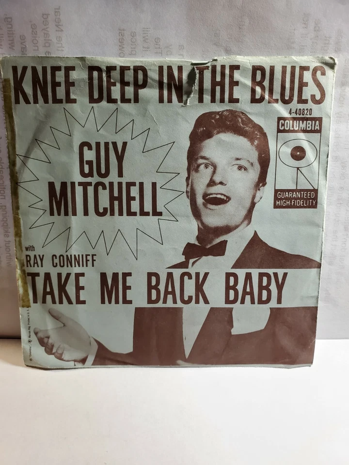 Guy Mitchell - Knee Deep In The Blues 7"  Columbia 4-40820 USA 1957 VG F26 - Image 1 of 1