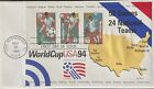 Fleetwood 2837 World Cup Soccer All 3 Stamps Souvenir Sheet