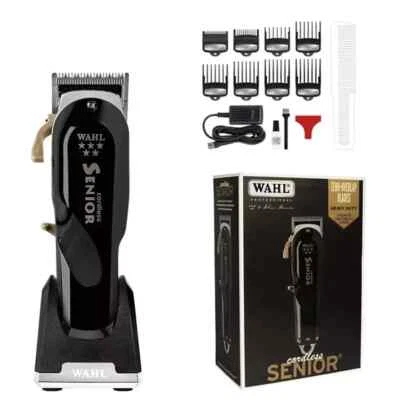 New Wahl 8504-400 Professional 5 Star Cordless Senior Clipper Black - Image 1 of 4