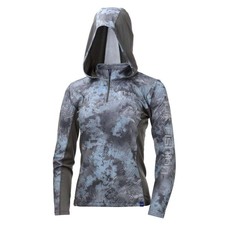 Huk Ladies Icon X Camo Subphantis Glacier X-Small Long Sleeve Hooded Shirt
