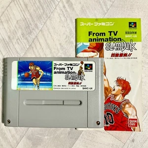 SLAM DUNK Super Famicom SFC Cartridge Manual Game Soft Nintendo Japan Basketball - Picture 1 of 14