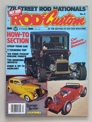 1978 HOT ROD MAGAZINE ROD & CUSTOM No 6 Roadster Highboy Deuce Coupe Chevy Ford - Image 1 of 4