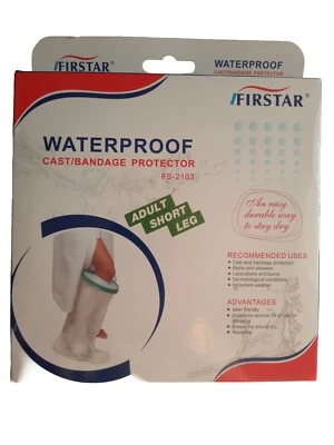 🩼 NEW - Firstar Waterproof Cast/Bandage Protector/Cover - Adult Short Leg 🩼  - Image 1 of 3